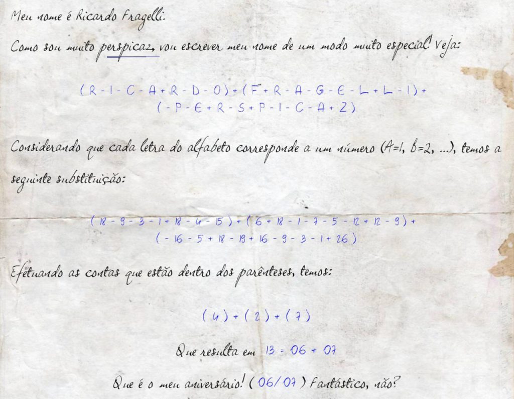 Resultado de um mathname. Crédito: reprodução.